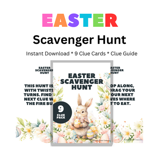 Easter Treasure Hunt | Easter Scavenger Hunt For Kids | Easter Bunny Letter | Easter Egg Hunt | Indoor Easter Scavenger Hunt Clues