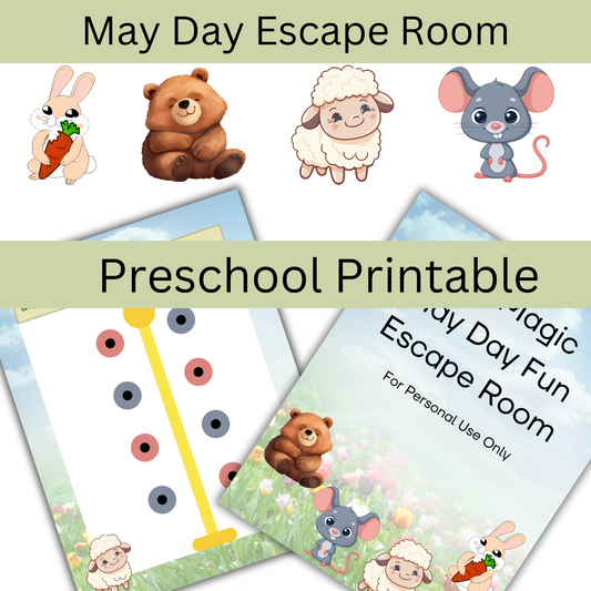 May Day Activities, Printable Kids Toddler Craft, Teacher Resources, Preschool Toddler Activity, Printable Kids Toddler Craft, Escape room