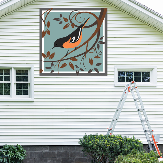 24x24 inches Oriole Barn Quilt PDF Pattern,  SVG Pattern, Wood quilt to paint for outdoors