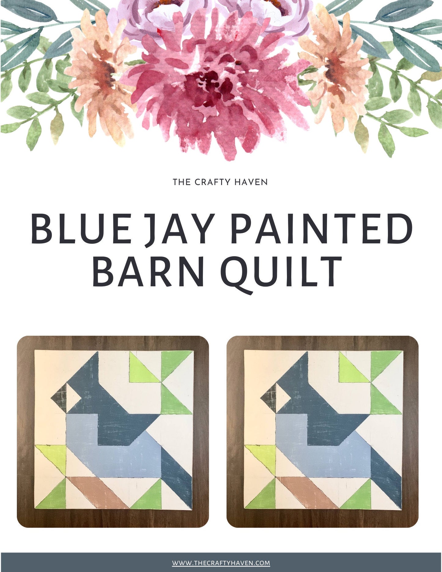48x48" Blue Jay Barn Quilt Digital SVG PDF Pattern