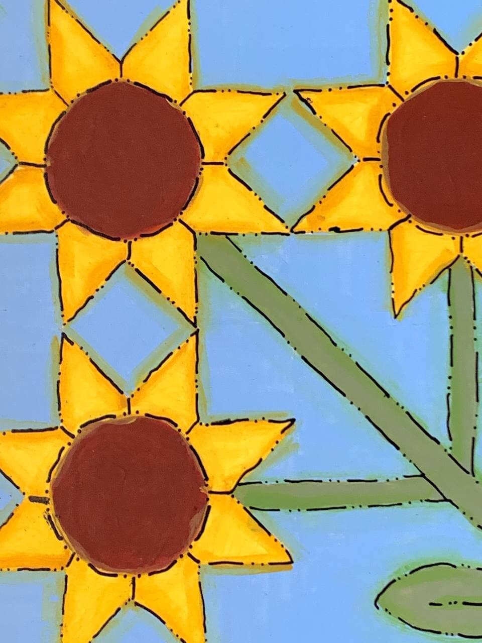 24x24" Sunflower Barn Quilt PDF Pattern