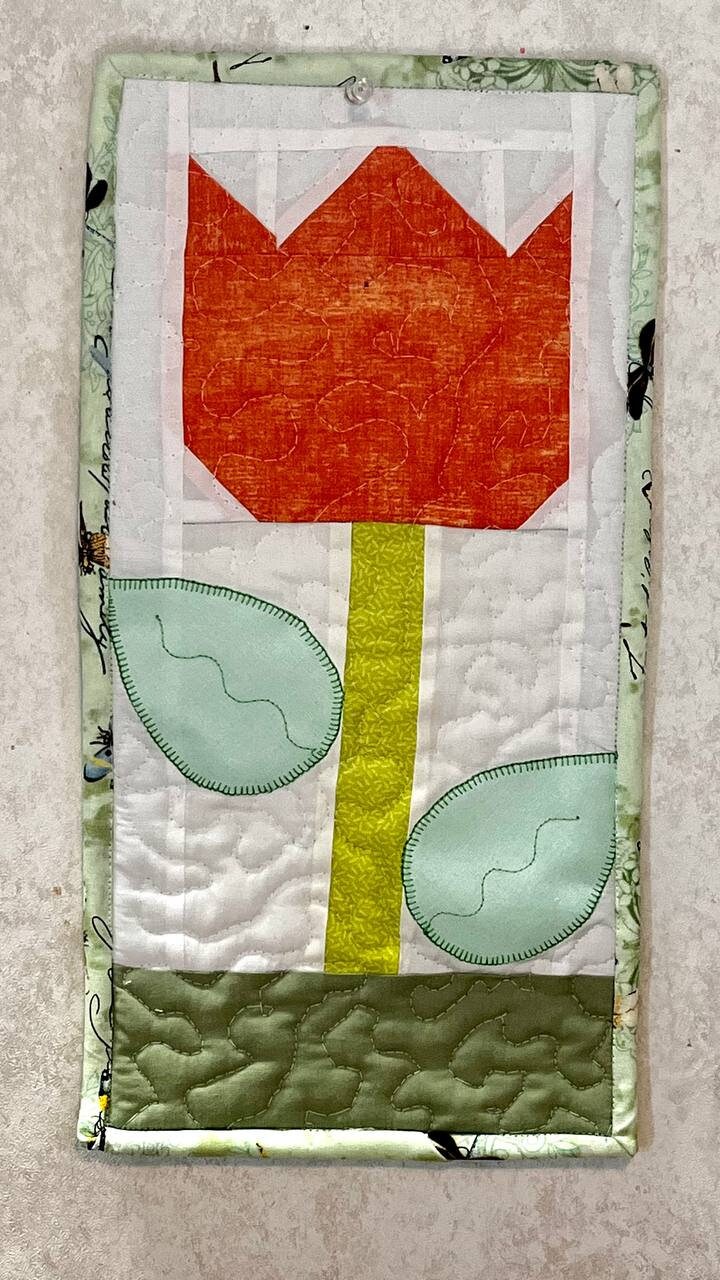 Rows of Tulips Mini Quilt Wall Hanging PDF Pattern
