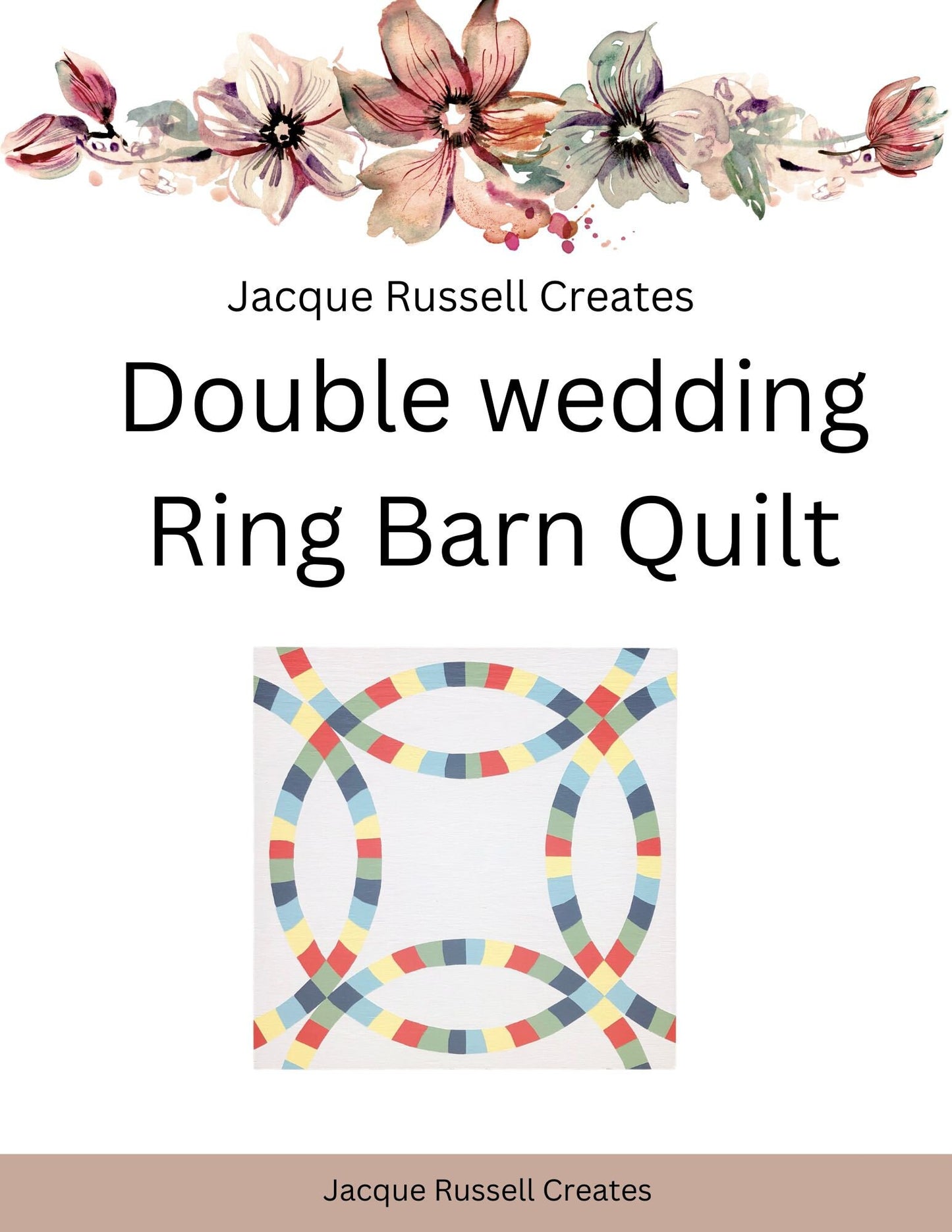 24x24 inch Double wedding ring Barn Quilt Digital PDF SVG pattern