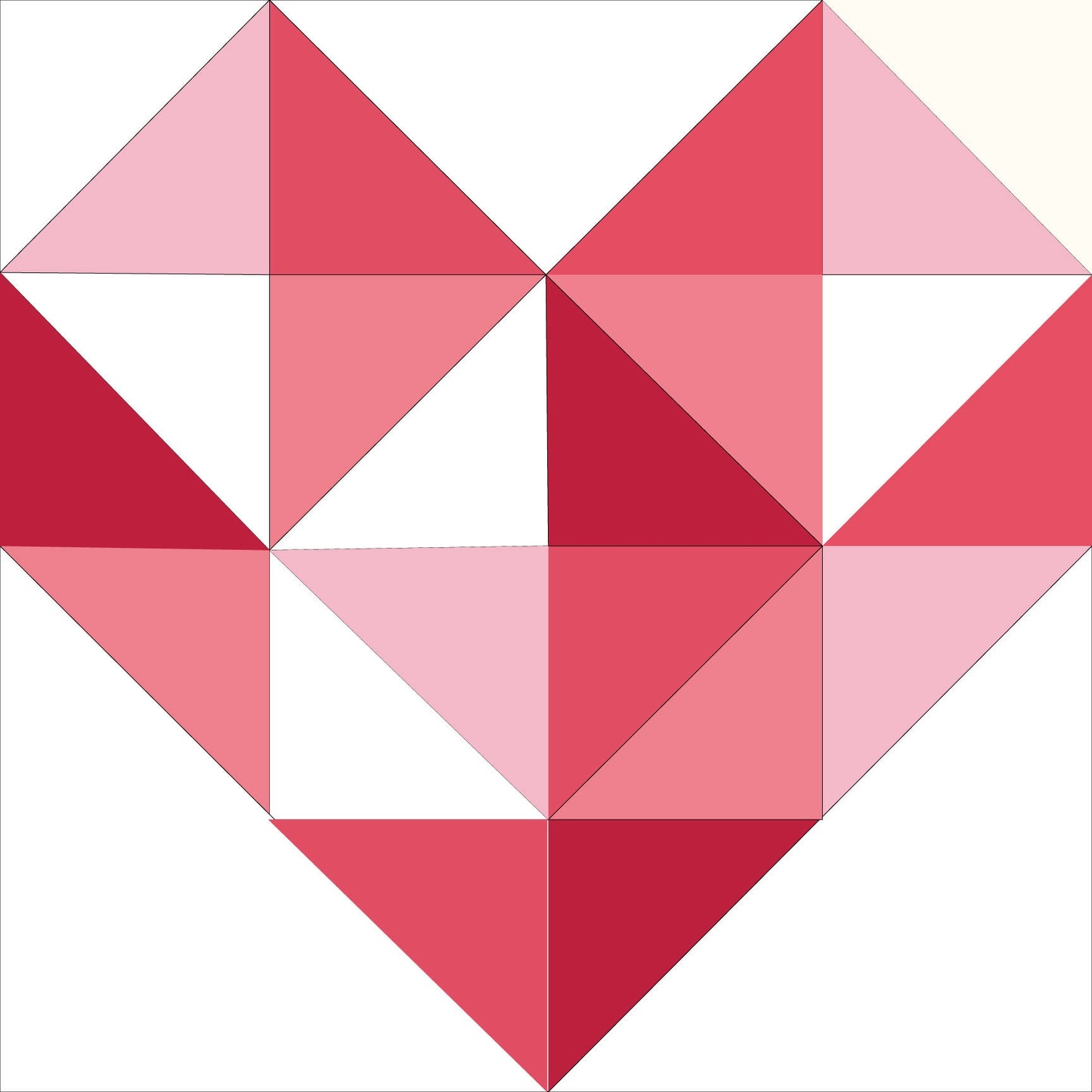 12x12" Heart Painted barn Quilt Digital PDF SVG Pattern