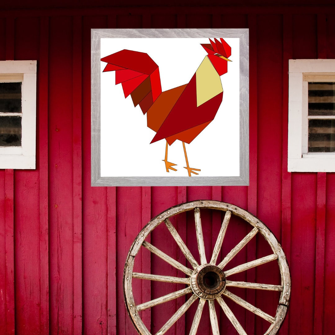 24x24" Chicken Barn Quilt Digital SVG PDF Pattern