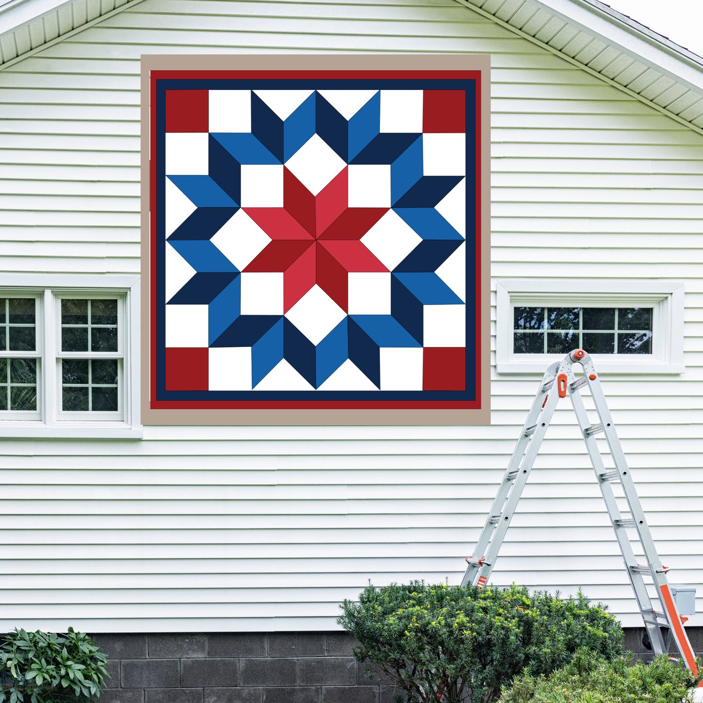 48x48" Carpenter Barn Quilt PDF Pattern, SVG Pattern, Wood quilt to paint for outdoors Bundle