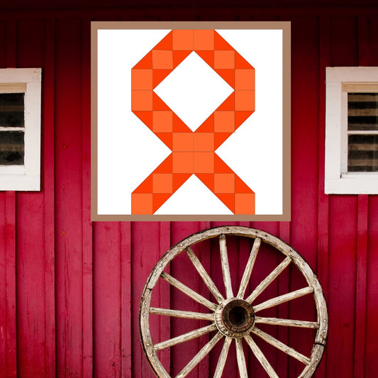 12x12" Awareness Ribbon Barn Quilt PDF Pattern, SVG Pattern, Wood quilt to paint for outdoors