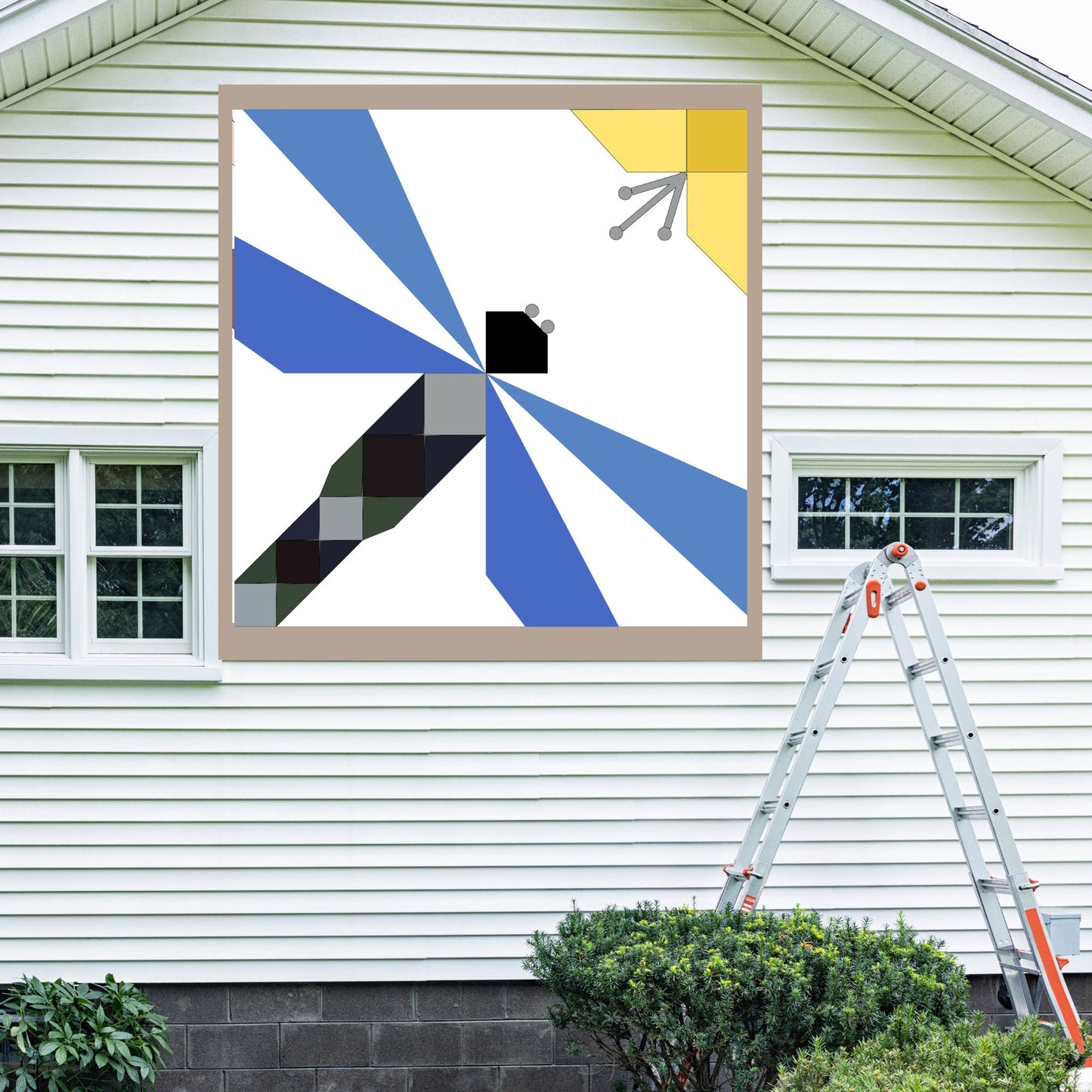 48x48" Dragonfly Barn Quilt PDF Pattern, SVG Pattern, Wood quilt to paint for outdoors Bundle