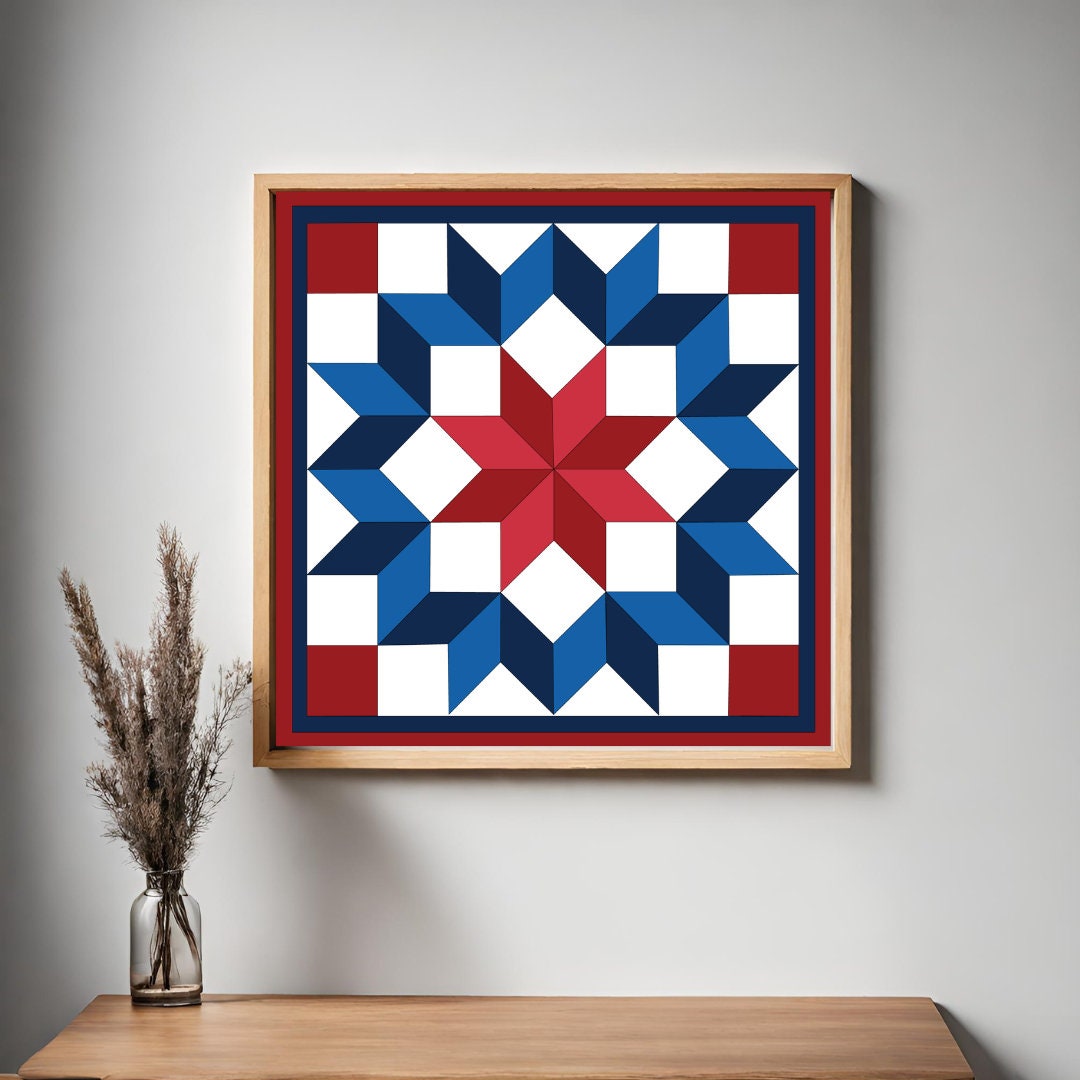 24x24" Carpenter Barn Quilt PDF Pattern, SVG Pattern, Wood quilt to paint for outdoors Bundle