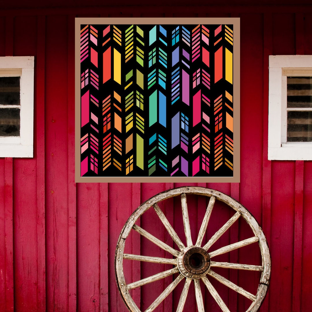 Feather barn Quilt PDF Pattern, SVG Pattern, Wood quilt to paint for outdoors Bundle, Barn quilt, wood painted barn quilt patterns