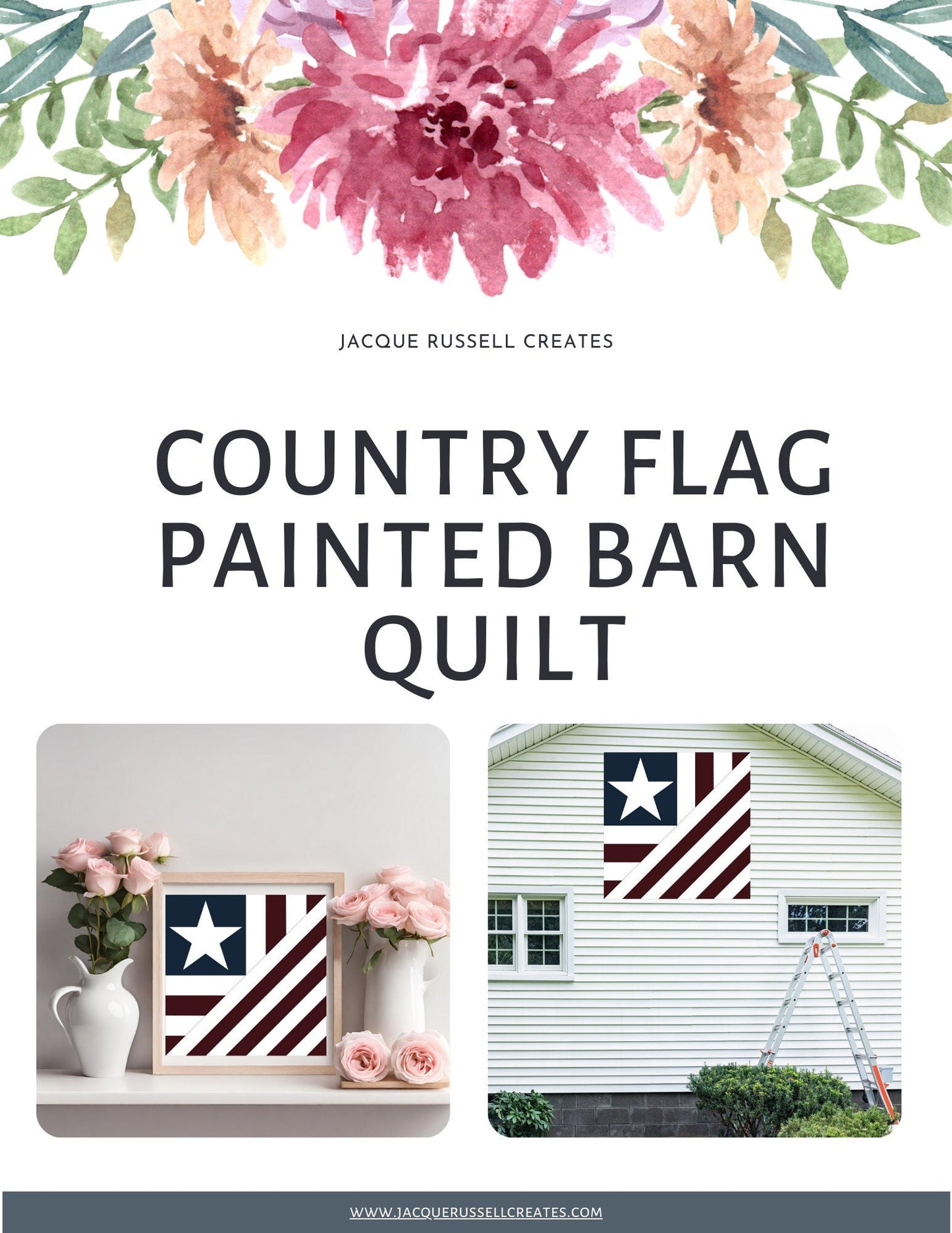 Country Flag Barn Quilt PDF Pattern, SVG Pattern, Wood quilt to paint for outdoors Bundle (Copy)