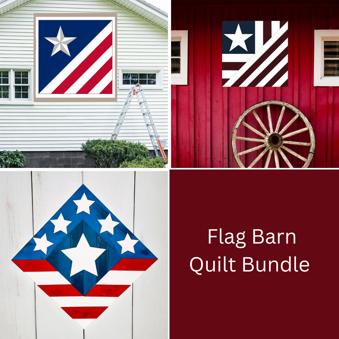 12x12"Flag Barn Quilt PDF Pattern, SVG Pattern, Wood quilt to paint for outdoors  Lighthouse barn quilt, Church barn quilt, barn barn quilt