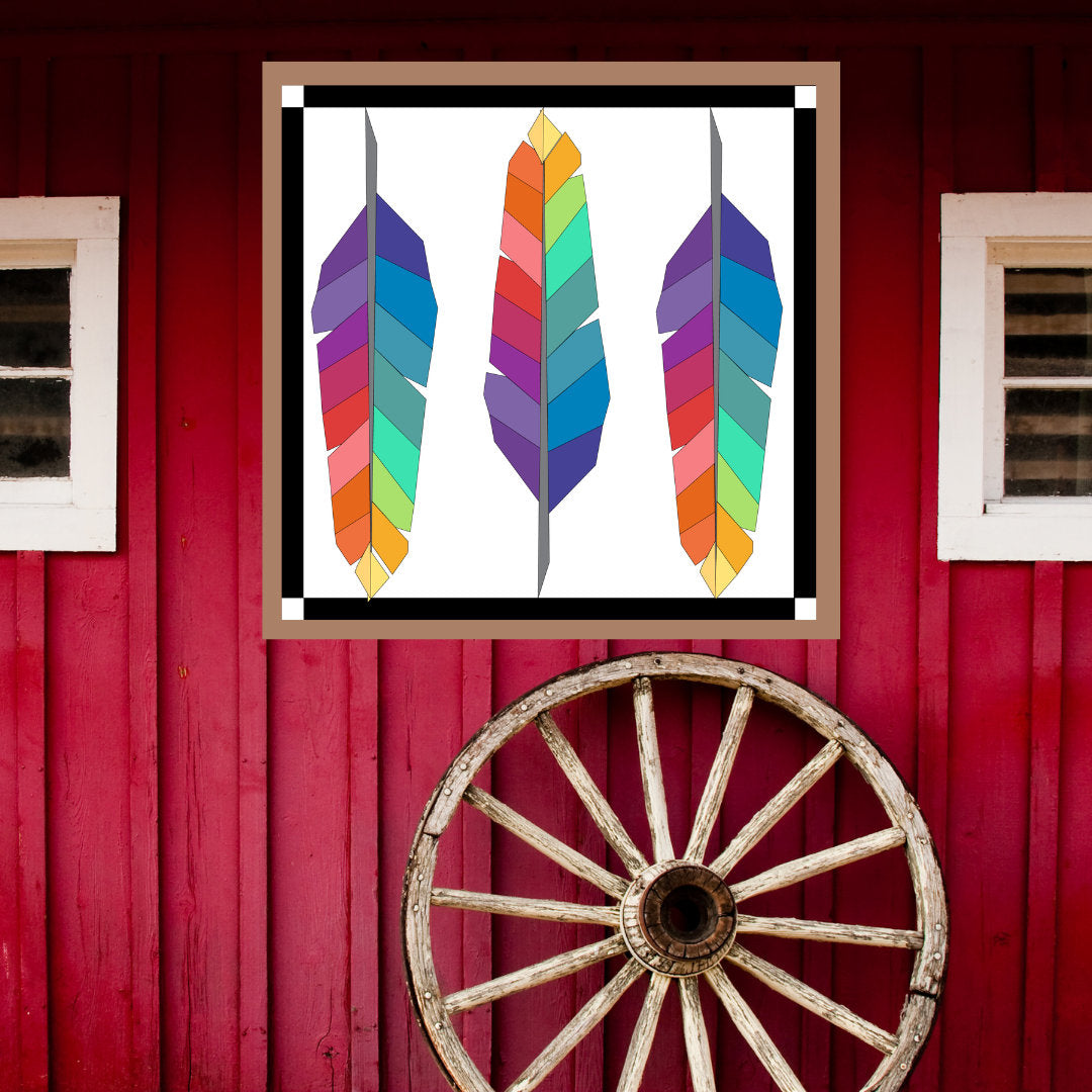 12x12" Feathers barn Quilt PDF Pattern, SVG Pattern, Wood quilt to paint for outdoors Bundle, Barn quilt, wood painted barn quilt patterns