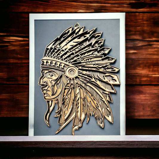 3D Layered Indian Head