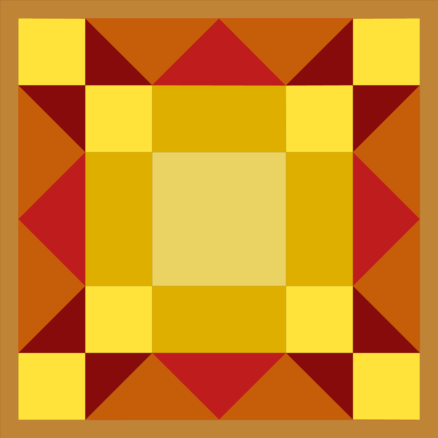 48x48" Sunset Barn Quilt PDF Pattern, SVG Pattern, Wood quilt to paint for outdoors Bundle