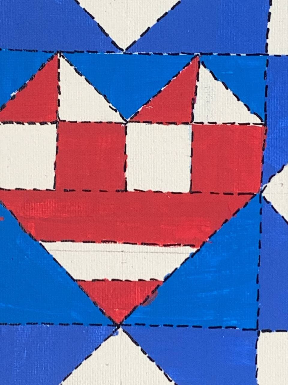 Patriotic Stars and Stripes Painted barn Quilt PDF Pattern