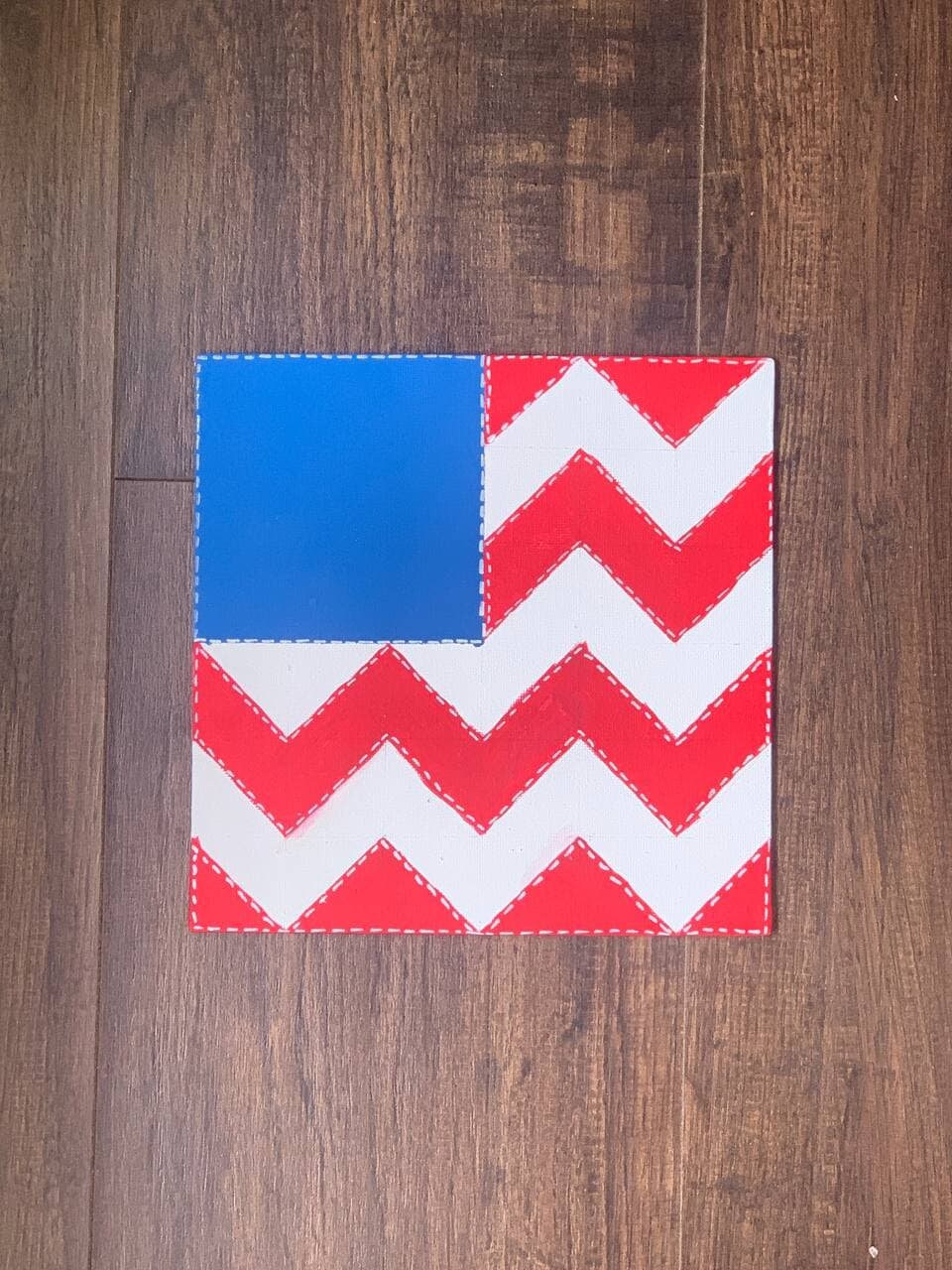 Patriotic Chevron Flag Painted Barn Quilt PDF Pattern